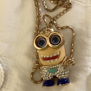 Minion bling necklace